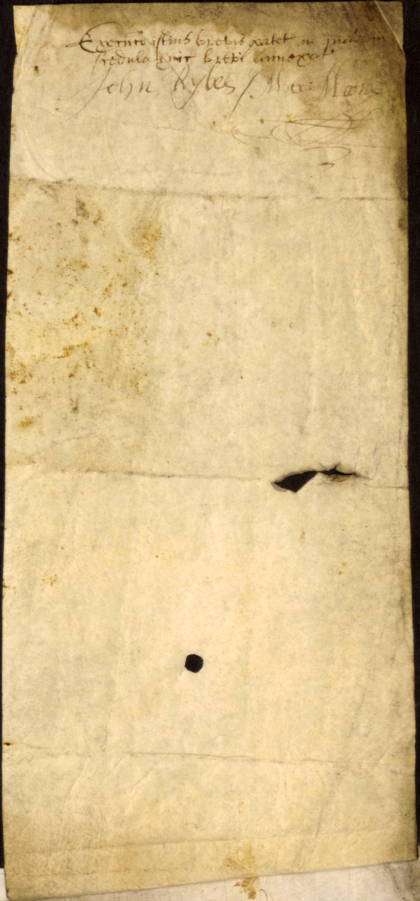 Fordington Manor Churchill v Tennants 1599 Folio 2