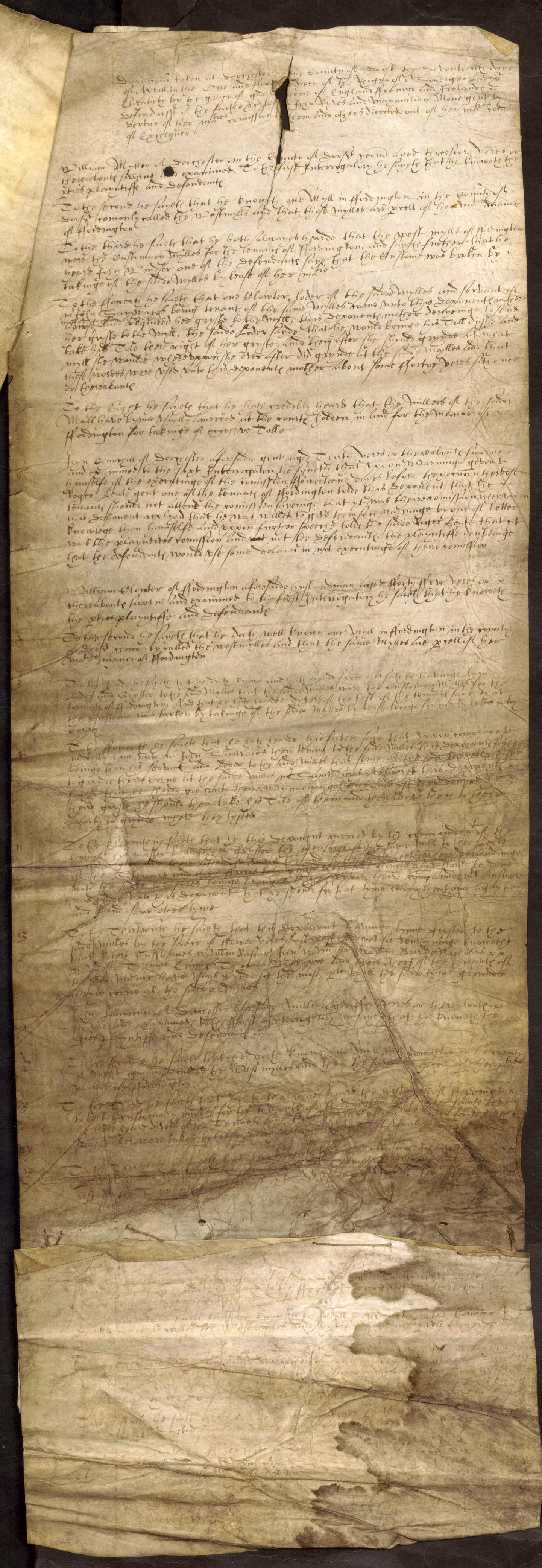 Fordington Manor Churchill v Tennants 1599 Folio 4
